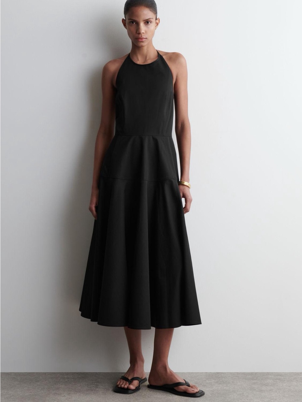 COS Pima cotton hakterneck dress - Picture 2 of 4